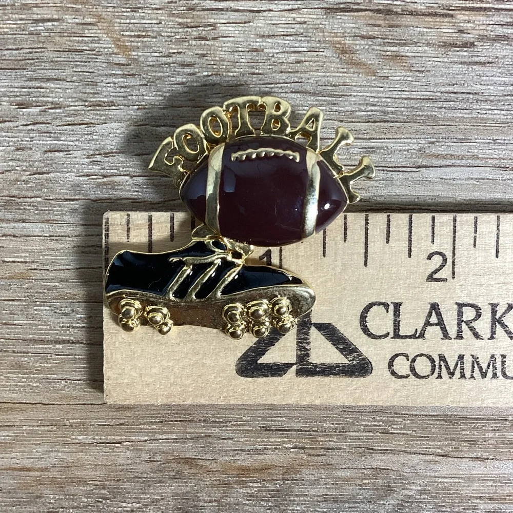 New Enamel Football Pin Brooch